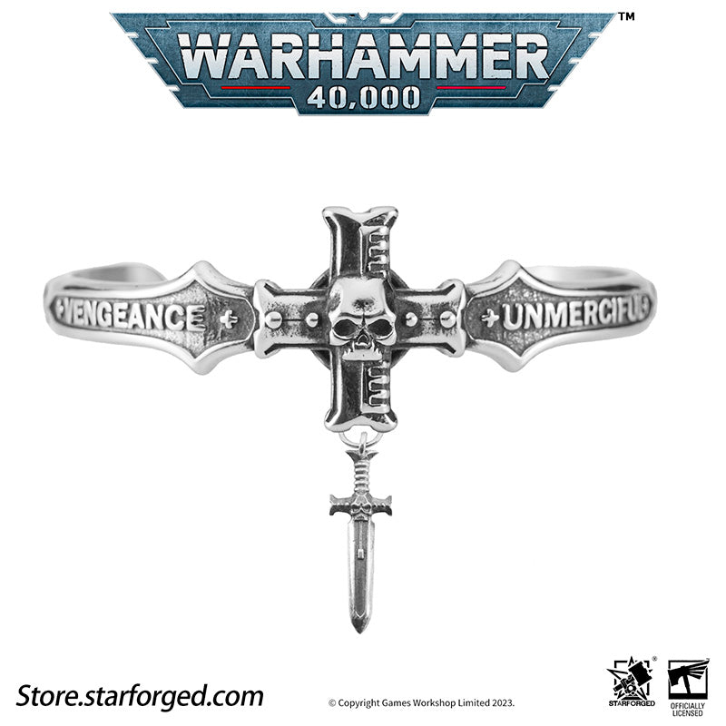Starforged Warhammer 40K Black Templars Emperor's Champion Bracelet Men's Vintage Fashion Trends Wristband Other - Image 10