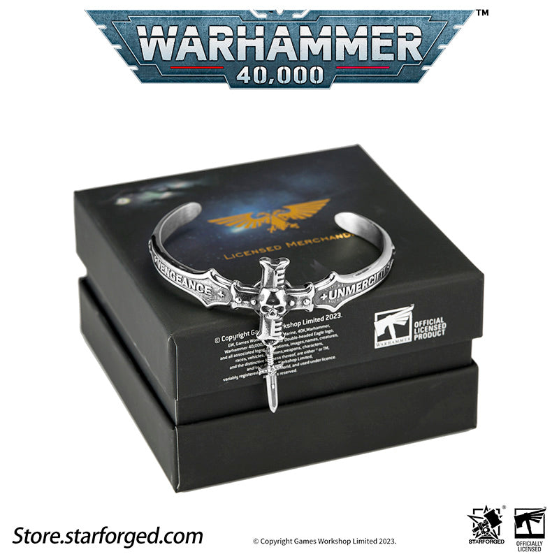 Starforged Warhammer 40K Black Templars Emperor's Champion Bracelet Men's Vintage Fashion Trends Wristband Other - Image 11