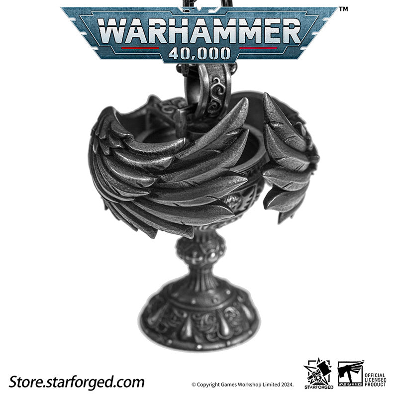 Starforged Warhammer 40K Blood Angel Red Grail Sanguinius Pendant Men's Silver Necklace Jewelry Peripherals - Image 9