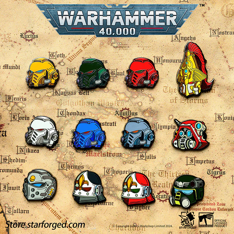 Starforged Warhammer 40K Brooch Space Marines Pin Badge Refrigerator Magnet Men's Metal Chapter Badge
