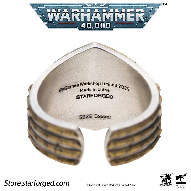 Starforged Warhammer 40K Chaos Space Marines World Eaters Berzerkers'Sigil Ring Silver Ring Men's Jewelry Accessories - Image 10