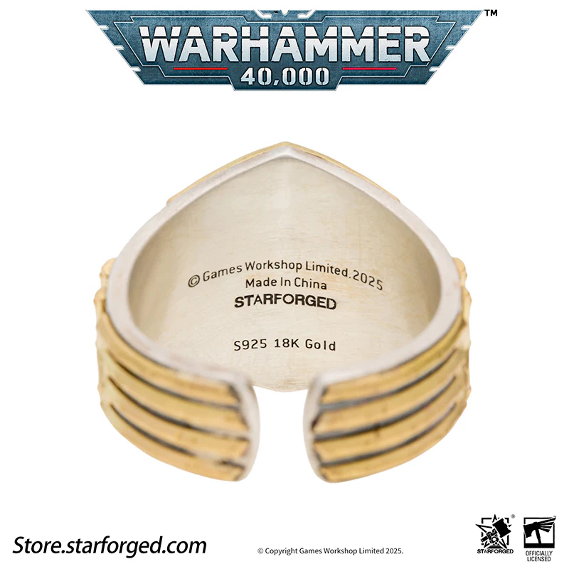 Starforged Warhammer 40K Chaos Space Marines World Eaters Berzerkers'Sigil Ring Silver Ring Men's Jewelry Accessories - Image 11