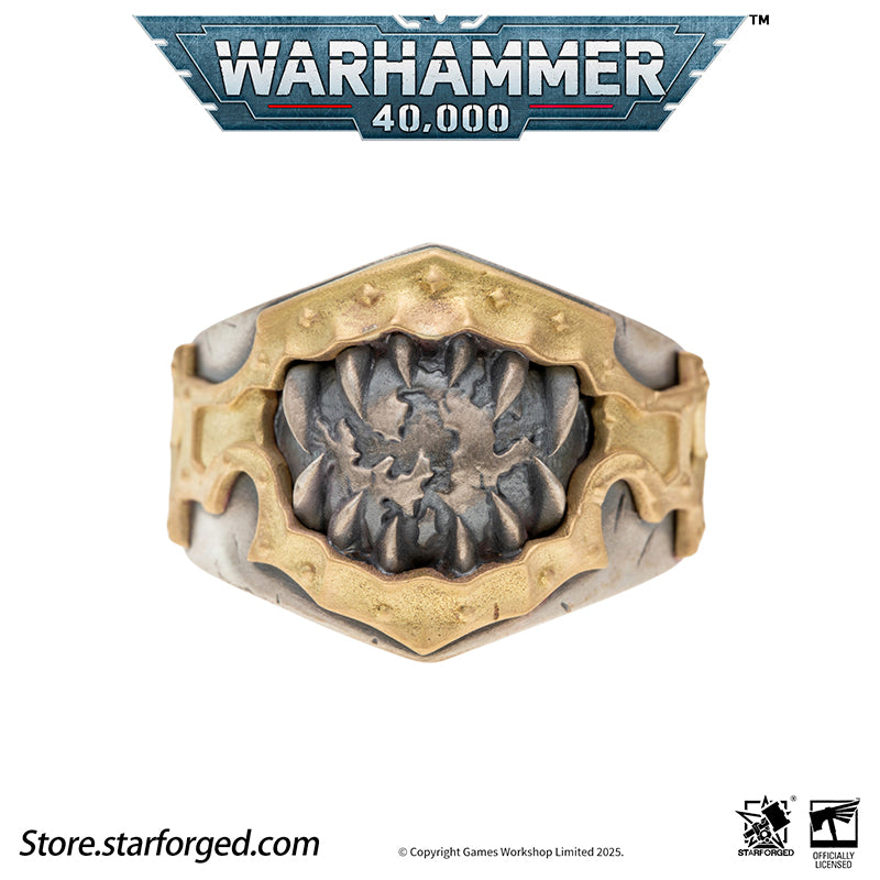 Starforged Warhammer 40K Chaos Space Marines World Eaters Berzerkers'Sigil Ring Silver Ring Men's Jewelry Accessories - Image 15