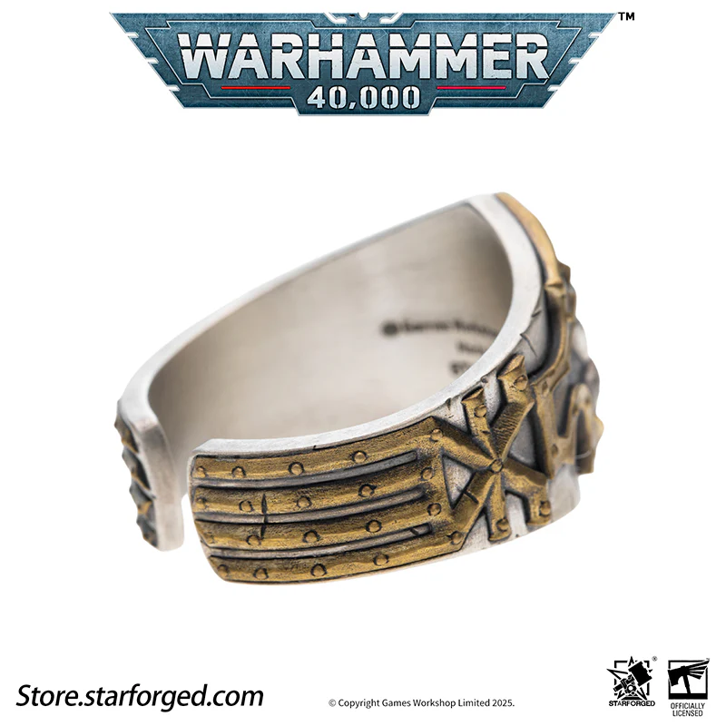 Starforged Warhammer 40K Chaos Space Marines World Eaters Berzerkers'Sigil Ring Silver Ring Men's Jewelry Accessories - Image 16