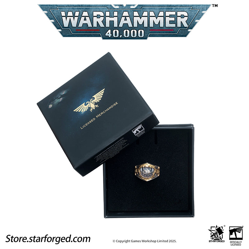 Starforged Warhammer 40K Chaos Space Marines World Eaters Berzerkers'Sigil Ring Silver Ring Men's Jewelry Accessories - Image 19