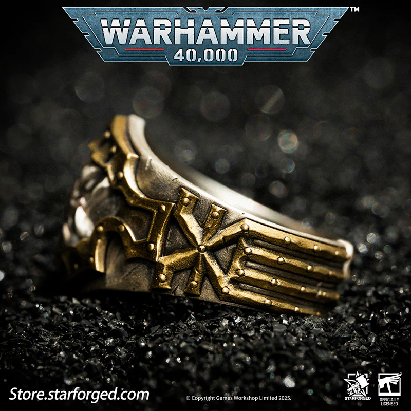 Starforged Warhammer 40K Chaos Space Marines World Eaters Berzerkers'Sigil Ring Silver Ring Men's Jewelry Accessories - Image 4