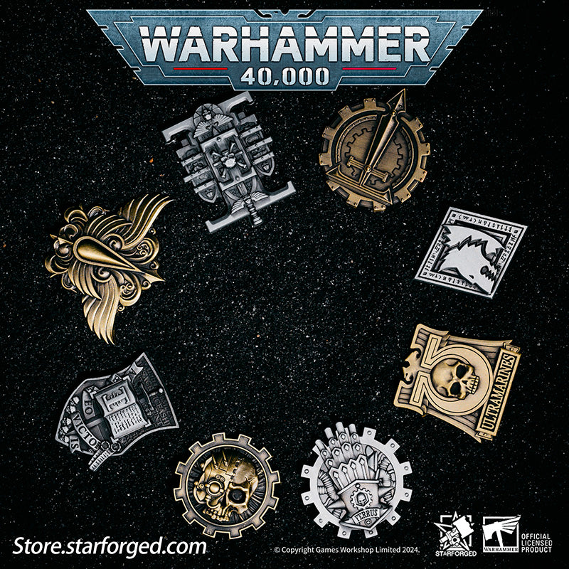 Starforged Warhammer 40K Chapter Icon Grey Knight  Death Watch Space Wolves Pin Badge Men's Accessories - Image 2