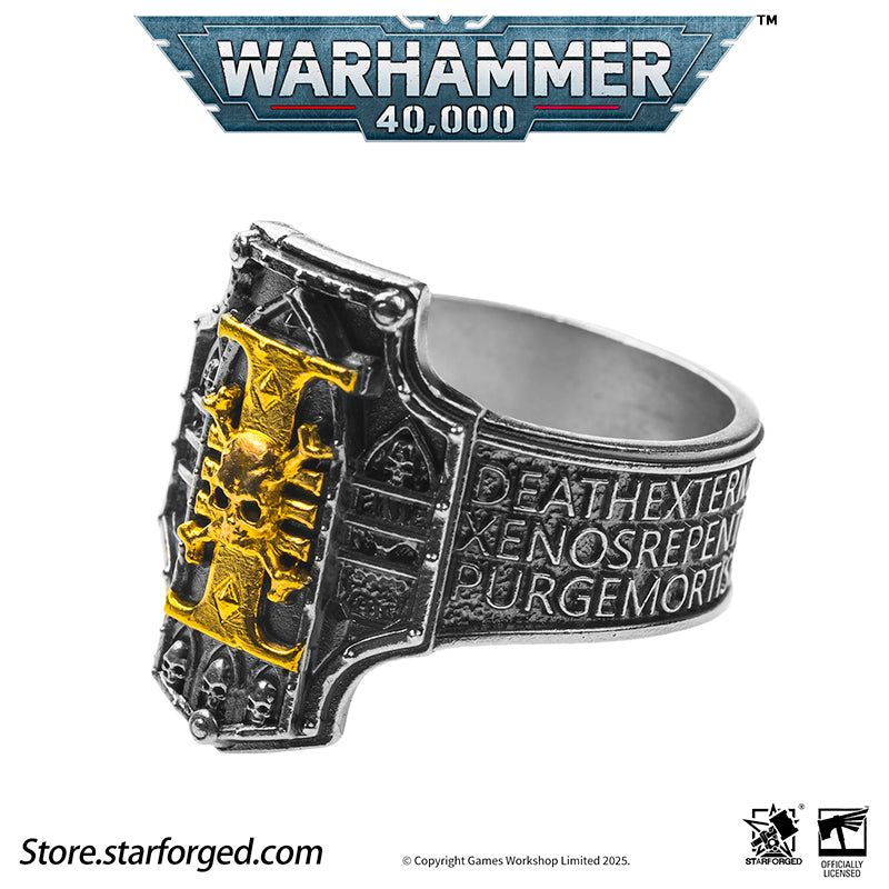 Starforged Warhammer 40K Creed of Ordo Xenos Deathwatch Silver Ring Accessories Jewelry - Image 14