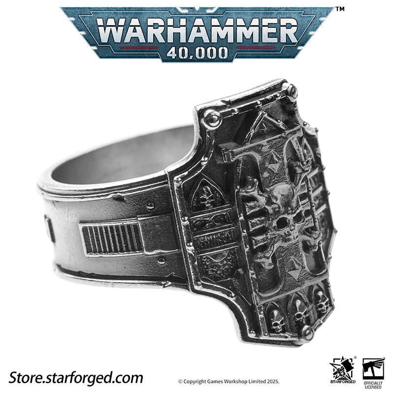 Starforged Warhammer 40K Creed of Ordo Xenos Deathwatch Silver Ring Accessories Jewelry - Image 16