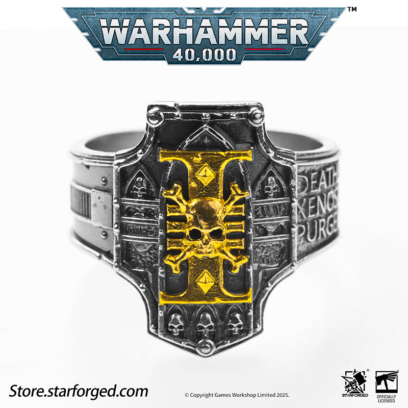 Starforged Warhammer 40K Creed of Ordo Xenos Deathwatch Silver Ring Accessories Jewelry - Image 17