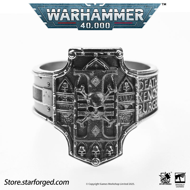 Starforged Warhammer 40K Creed of Ordo Xenos Deathwatch Silver Ring Accessories Jewelry - Image 18