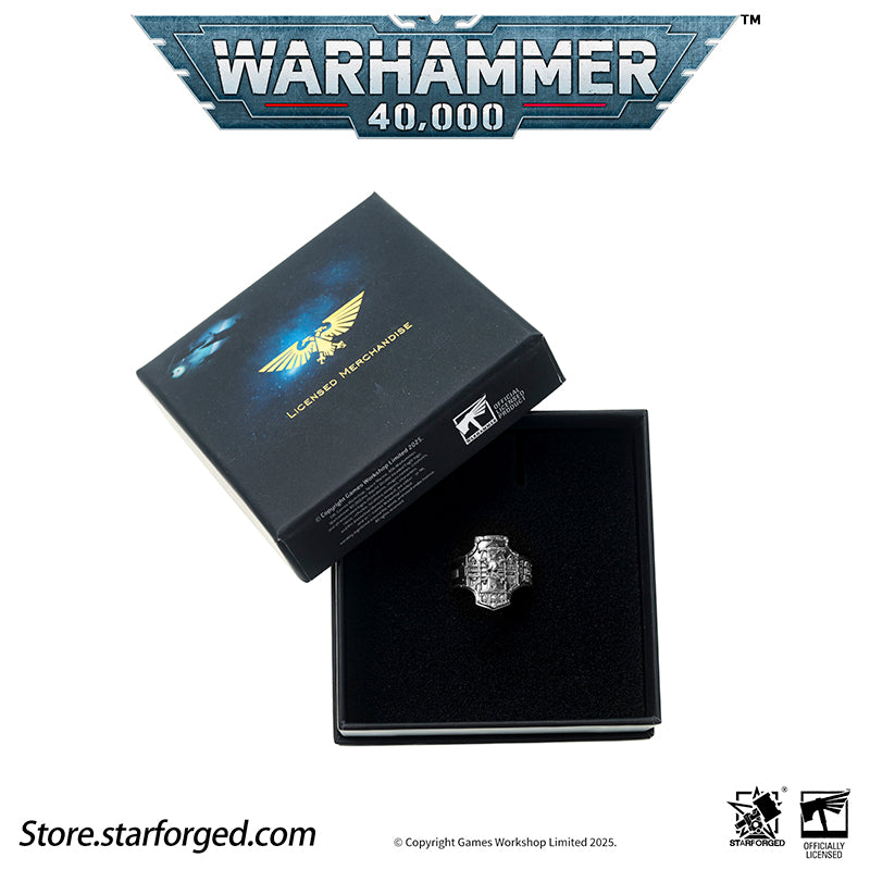 Starforged Warhammer 40K Creed of Ordo Xenos Deathwatch Silver Ring Accessories Jewelry - Image 20