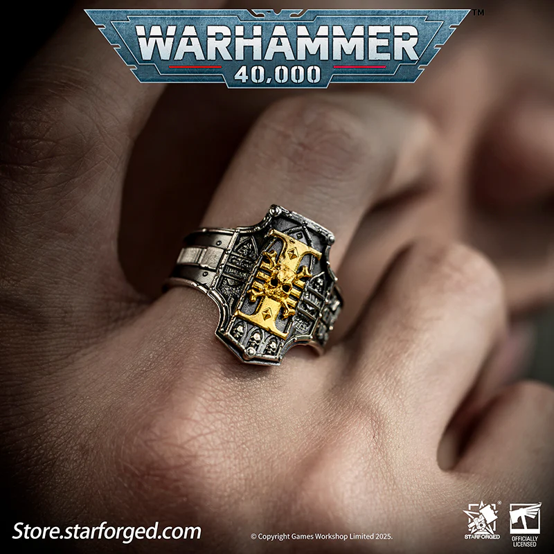 Starforged Warhammer 40K Creed of Ordo Xenos Deathwatch Silver Ring Accessories Jewelry - Image 3