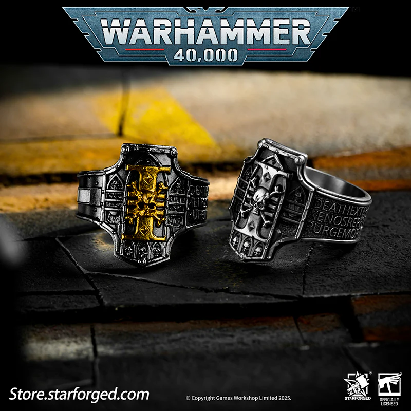 Starforged Warhammer 40K Creed of Ordo Xenos Deathwatch Silver Ring Accessories Jewelry - Image 4