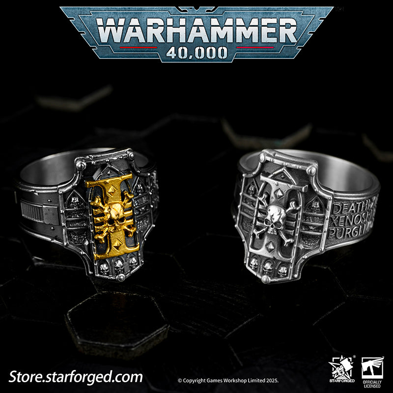 Starforged Warhammer 40K Creed of Ordo Xenos Deathwatch Silver Ring Accessories Jewelry - Image 8
