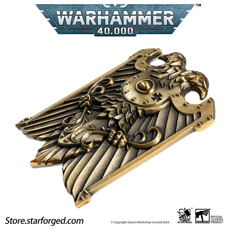 Starforged Warhammer 40K Custodes Sword & Shield Emperor of Mankind Adeptus Custode Men's Accessories Keychain Brooch - Image 10