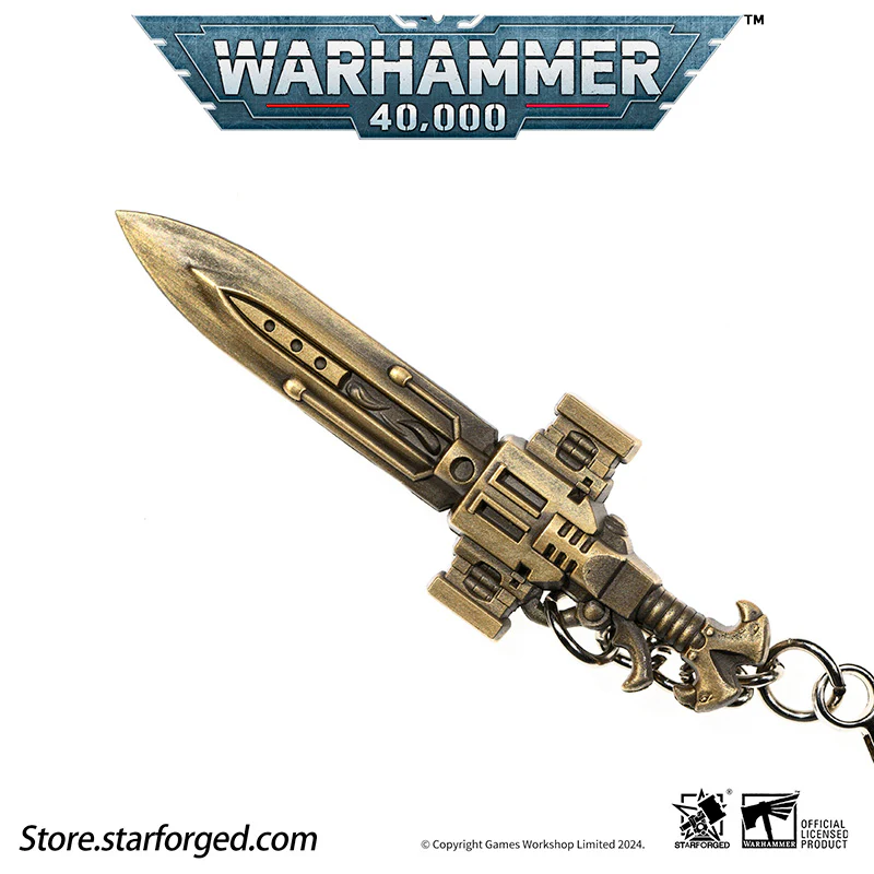 Starforged Warhammer 40K Custodes Sword & Shield Emperor of Mankind Adeptus Custode Men's Accessories Keychain Brooch - Image 11