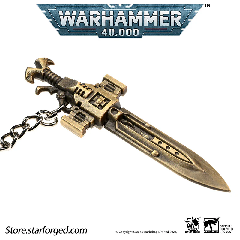Starforged Warhammer 40K Custodes Sword & Shield Emperor of Mankind Adeptus Custode Men's Accessories Keychain Brooch - Image 12
