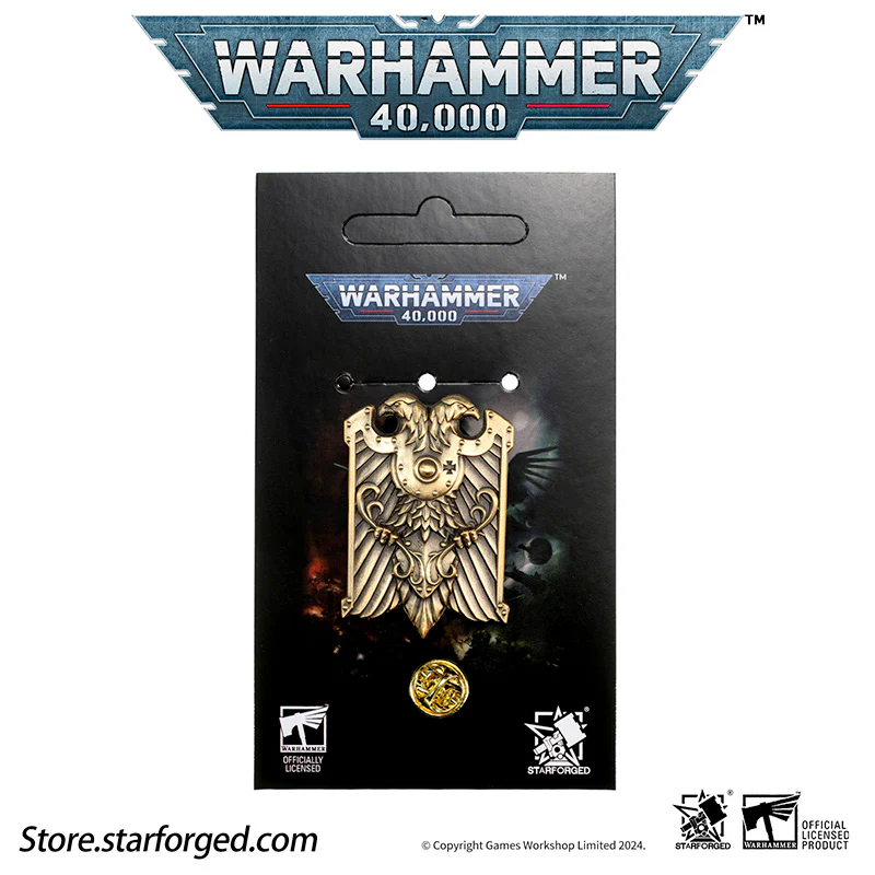 Starforged Warhammer 40K Custodes Sword & Shield Emperor of Mankind Adeptus Custode Men's Accessories Keychain Brooch - Image 13