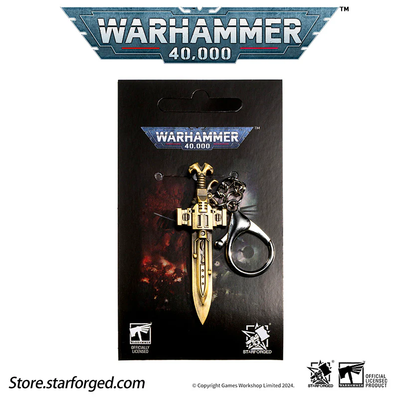 Starforged Warhammer 40K Custodes Sword & Shield Emperor of Mankind Adeptus Custode Men's Accessories Keychain Brooch - Image 14