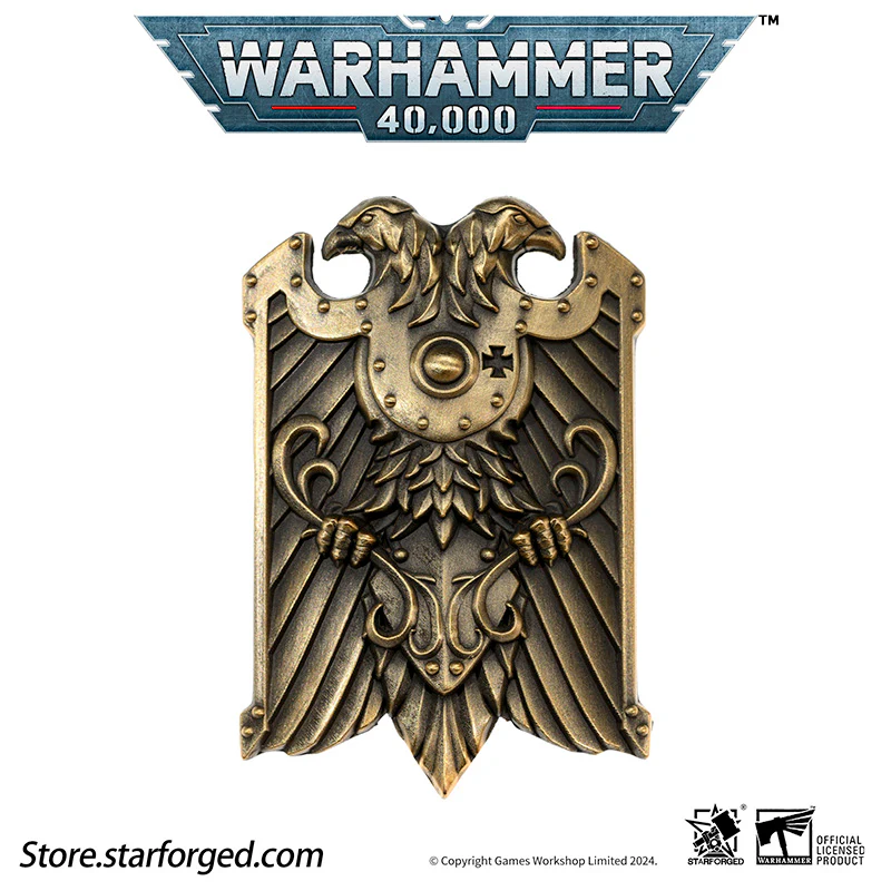 Starforged Warhammer 40K Custodes Sword & Shield Emperor of Mankind Adeptus Custode Men's Accessories Keychain Brooch - Image 8