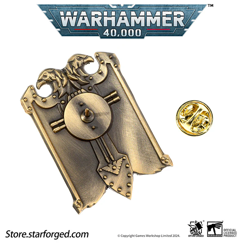 Starforged Warhammer 40K Custodes Sword & Shield Emperor of Mankind Adeptus Custode Men's Accessories Keychain Brooch - Image 9