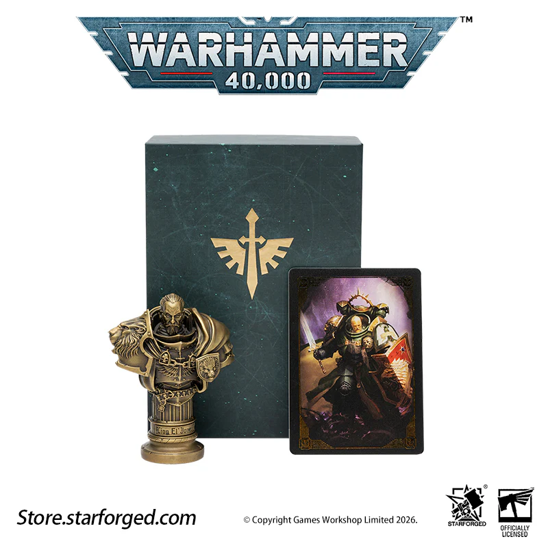 Starforged Warhammer 40K Dark Angel Lion El'Jonson Bronze Bust Seal Wax & Coin Set Other - Image 10