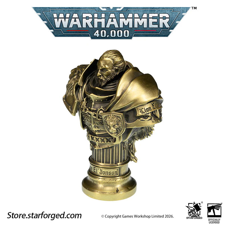 Starforged Warhammer 40K Dark Angel Lion El'Jonson Bronze Bust Seal Wax & Coin Set Other - Image 15