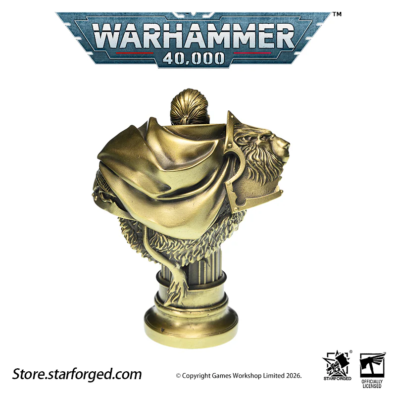 Starforged Warhammer 40K Dark Angel Lion El'Jonson Bronze Bust Seal Wax & Coin Set Other - Image 18