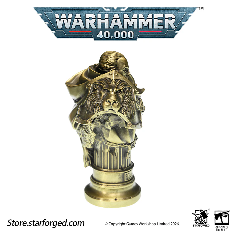 Starforged Warhammer 40K Dark Angel Lion El'Jonson Bronze Bust Seal Wax & Coin Set Other - Image 20
