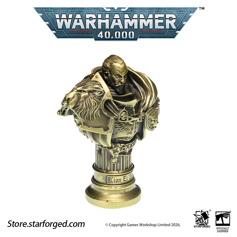 Starforged Warhammer 40K Dark Angel Lion El'Jonson Bronze Bust Seal Wax & Coin Set Other - Image 21