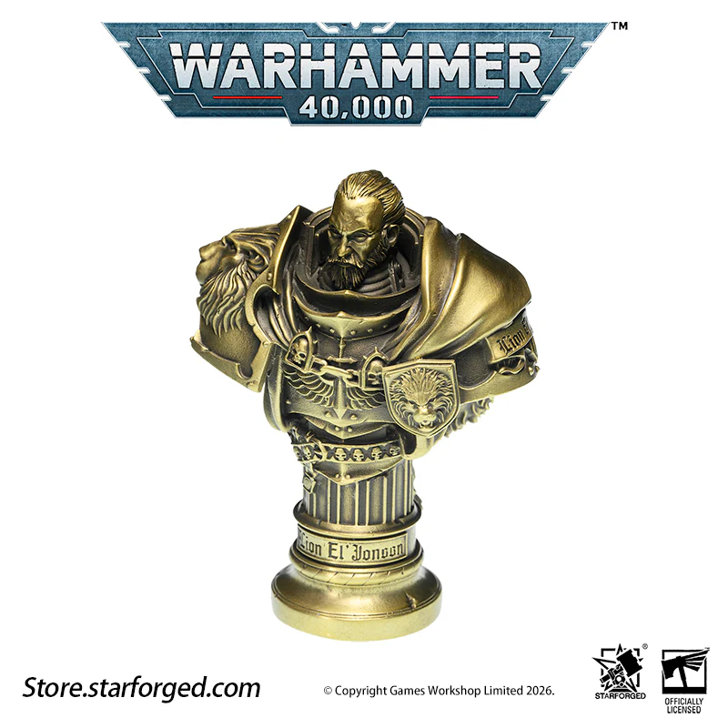 Starforged Warhammer 40K Dark Angel Lion El'Jonson Bronze Bust Seal Wax & Coin Set Other - Image 22