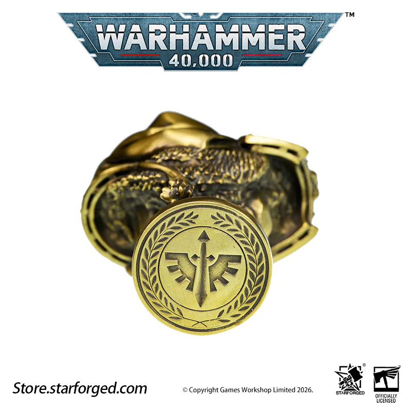 Starforged Warhammer 40K Dark Angel Lion El'Jonson Bronze Bust Seal Wax & Coin Set Other - Image 23