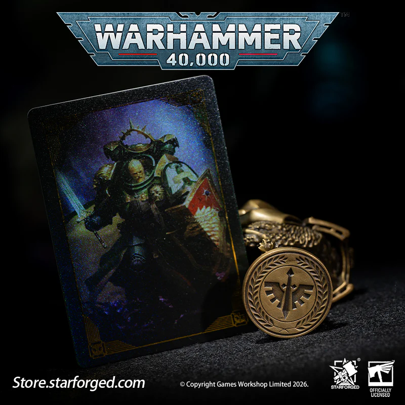 Starforged Warhammer 40K Dark Angel Lion El'Jonson Bronze Bust Seal Wax & Coin Set Other - Image 3