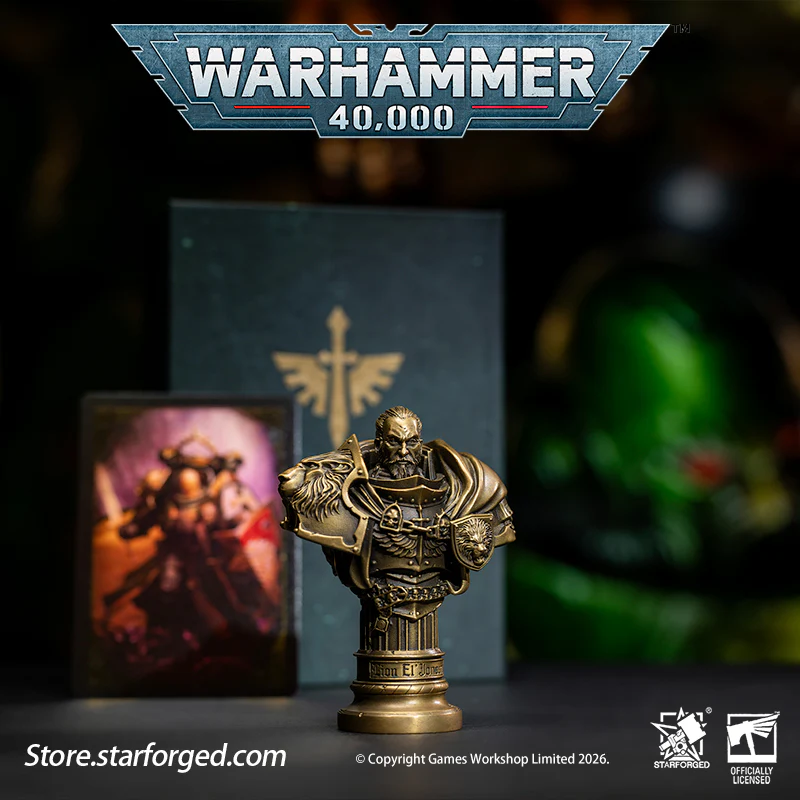 Starforged Warhammer 40K Dark Angel Lion El'Jonson Bronze Bust Seal Wax & Coin Set Other - Image 5