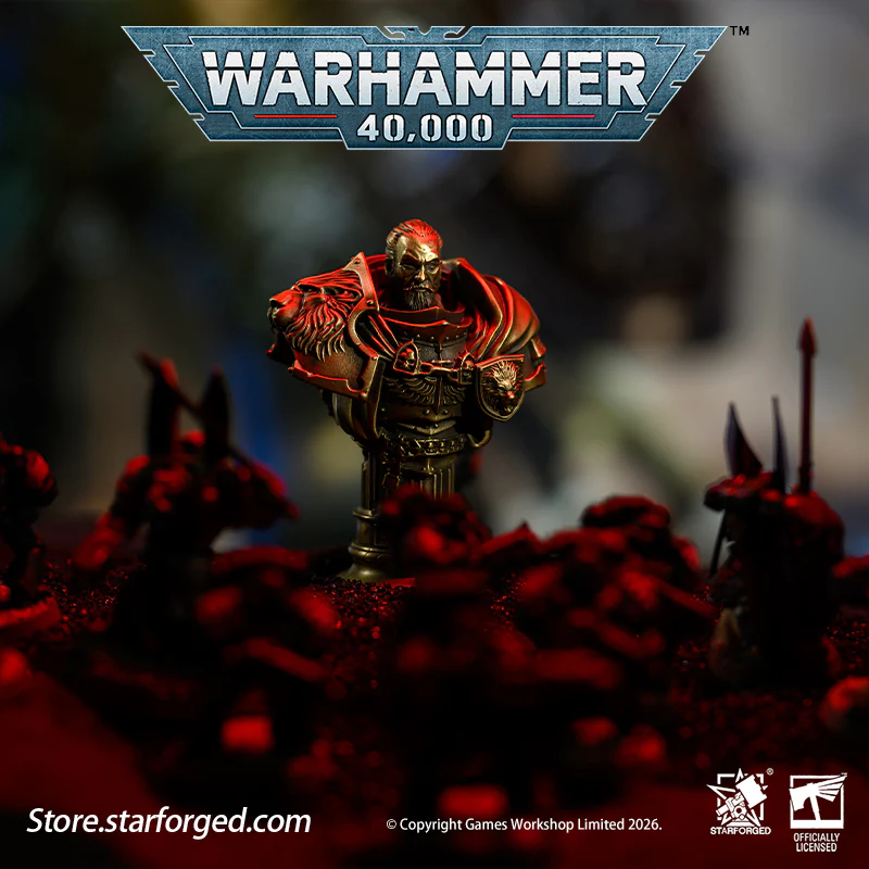 Starforged Warhammer 40K Dark Angel Lion El'Jonson Bronze Bust Seal Wax & Coin Set Other - Image 6