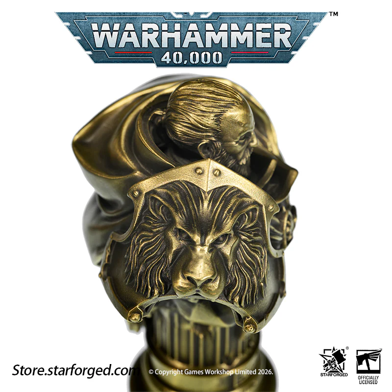 Starforged Warhammer 40K Dark Angel Lion El'Jonson Bronze Bust Seal Wax & Coin Set Other - Image 8