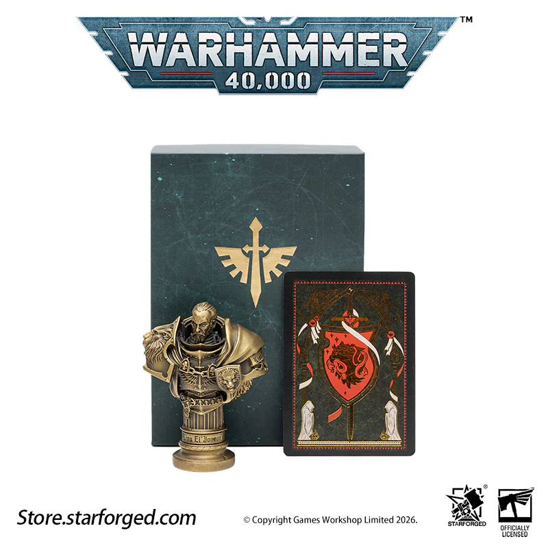 Starforged Warhammer 40K Dark Angel Lion El'Jonson Bronze Bust Seal Wax & Coin Set Other - Image 9