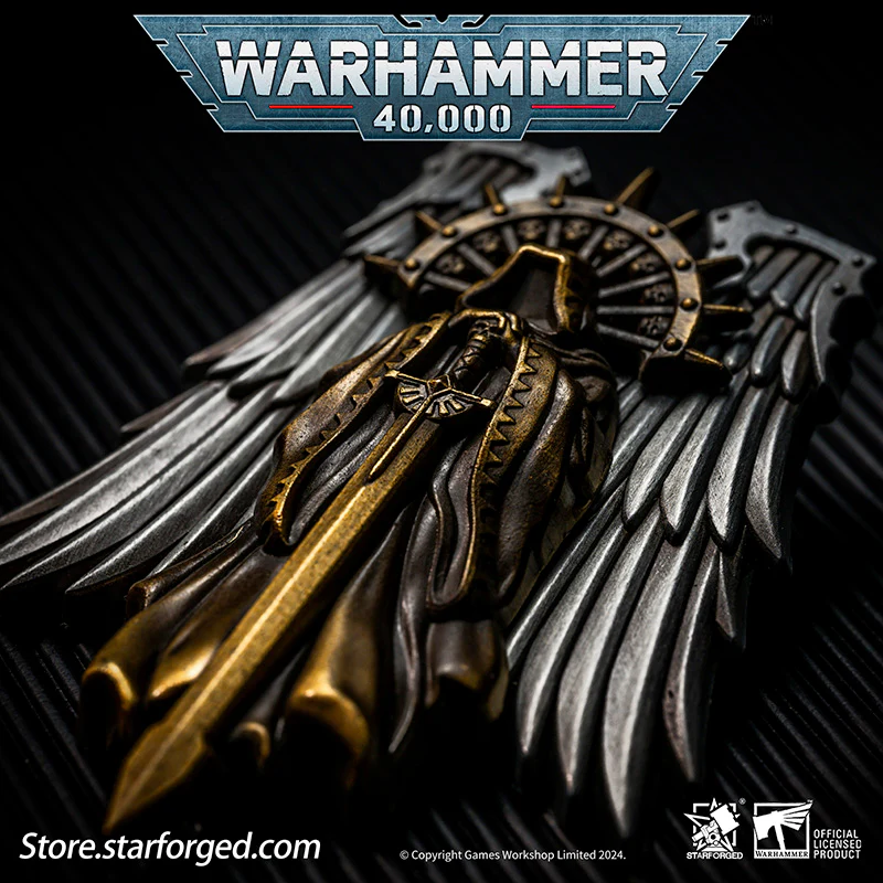 Starforged Warhammer 40K Dark Angels Seal of Duty Emble of Inner Circle Brooch - Image 10