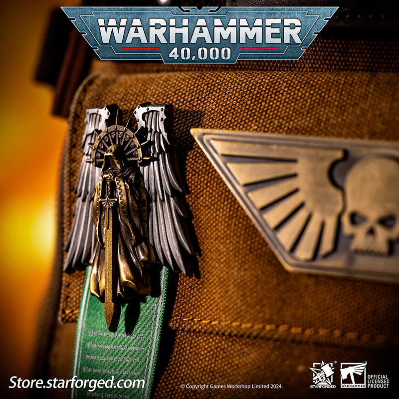 Starforged Warhammer 40K Dark Angels Seal of Duty Emble of Inner Circle Brooch - Image 3