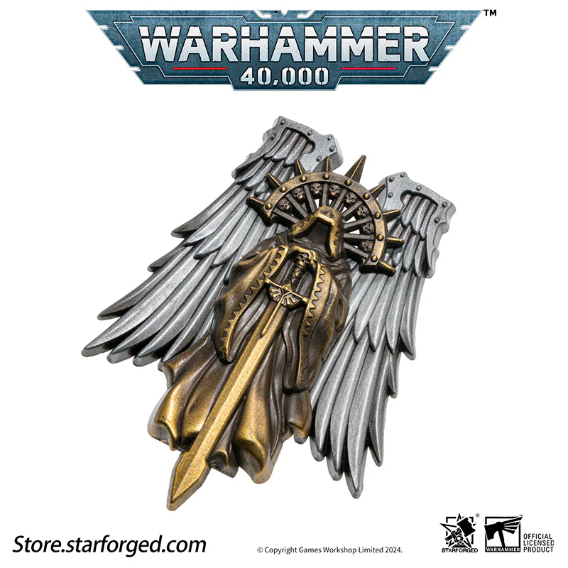Starforged Warhammer 40K Dark Angels Seal of Duty Emble of Inner Circle Brooch - Image 6