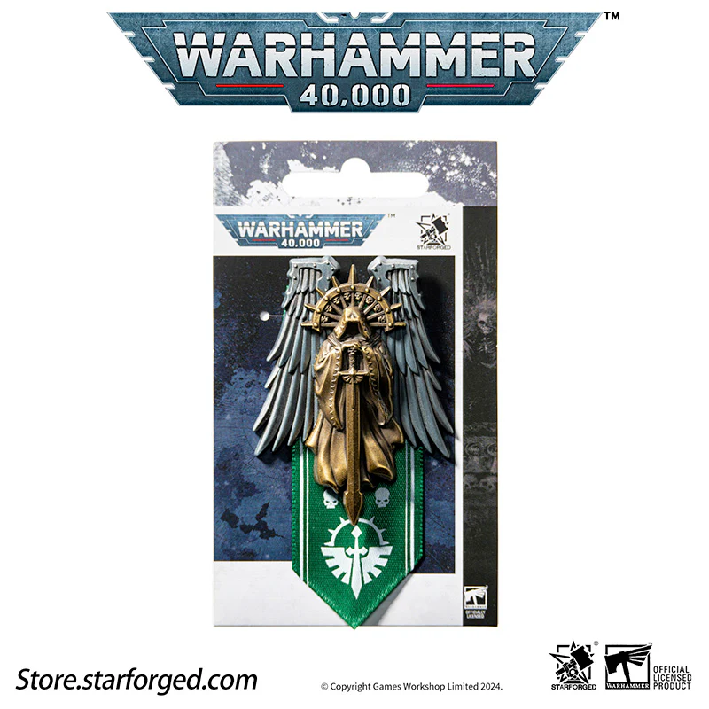 Starforged Warhammer 40K Dark Angels Seal of Duty Emble of Inner Circle Brooch - Image 8