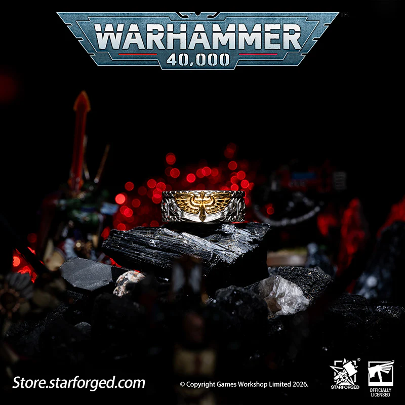 Starforged Warhammer 40K Dark Angels Space Marines Sons of Caliban Ring Accessories Game Merchandise Warhammer Gifts Fashion Accessories - Image 2