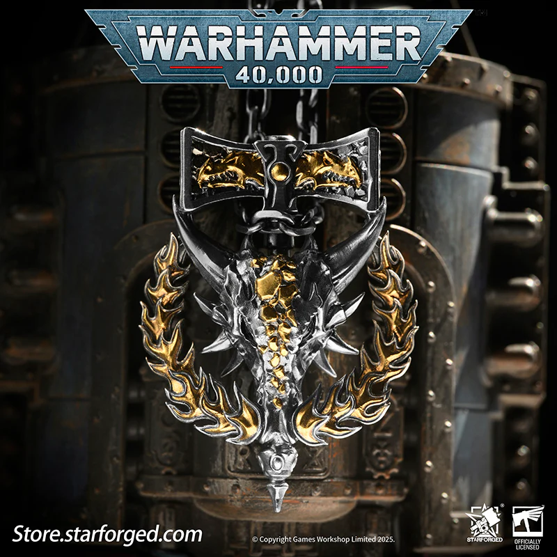 Starforged Warhammer 40K Dawnbringer Salamanders Necklace Pendant Men's Jewelry Birthday Gift