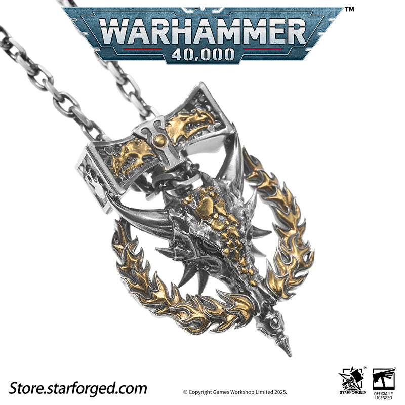 Starforged Warhammer 40K Dawnbringer Salamanders Necklace Pendant Men's Jewelry Birthday Gift - Image 13