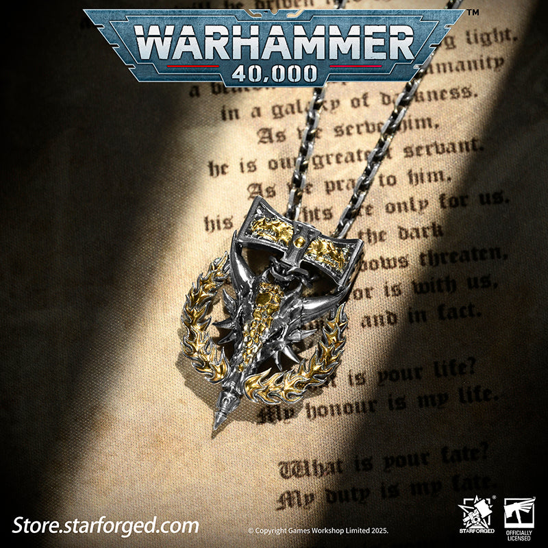 Starforged Warhammer 40K Dawnbringer Salamanders Necklace Pendant Men's Jewelry Birthday Gift - Image 3