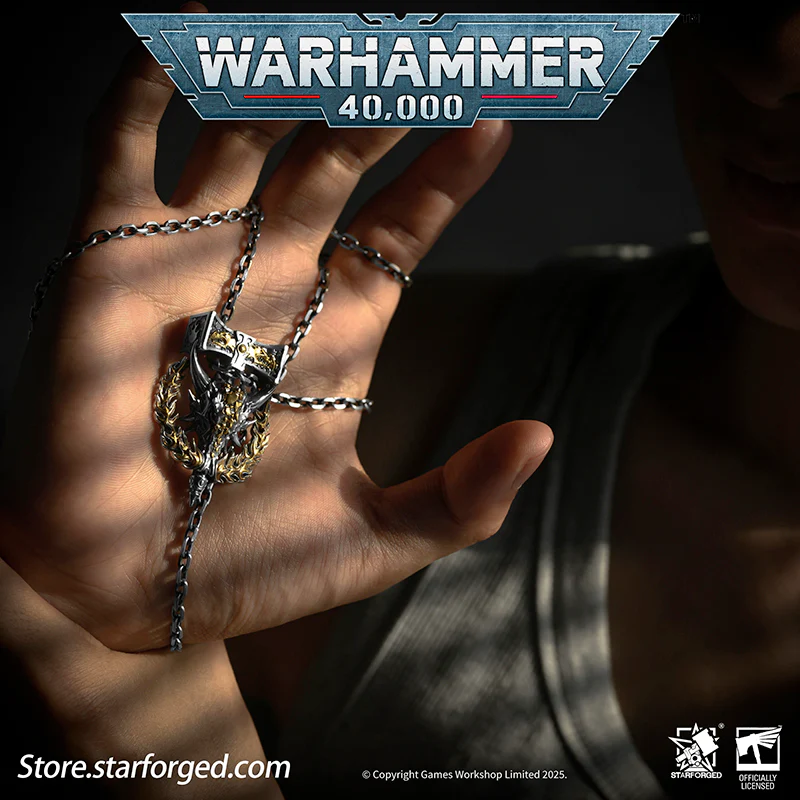 Starforged Warhammer 40K Dawnbringer Salamanders Necklace Pendant Men's Jewelry Birthday Gift - Image 5