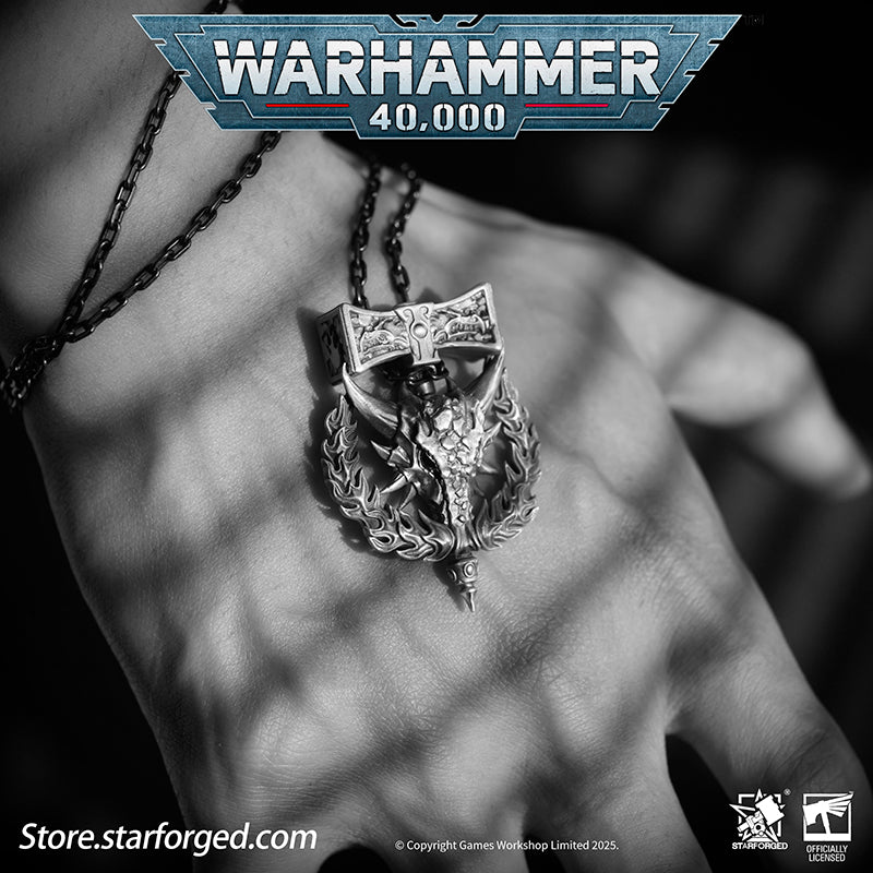 Starforged Warhammer 40K Dawnbringer Salamanders Necklace Pendant Men's Jewelry Birthday Gift - Image 6