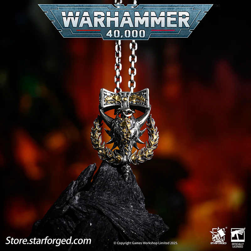 Starforged Warhammer 40K Dawnbringer Salamanders Necklace Pendant Men's Jewelry Birthday Gift - Image 9