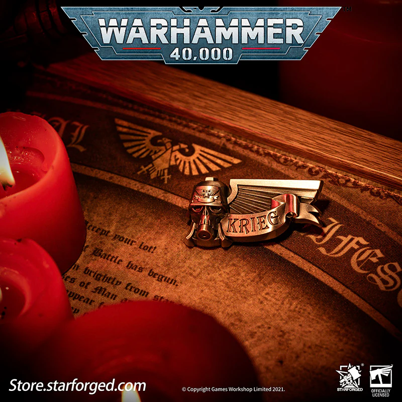 Starforged Warhammer 40K Death Korps of Krieg Pin DKK Commemorative Badge - Image 3